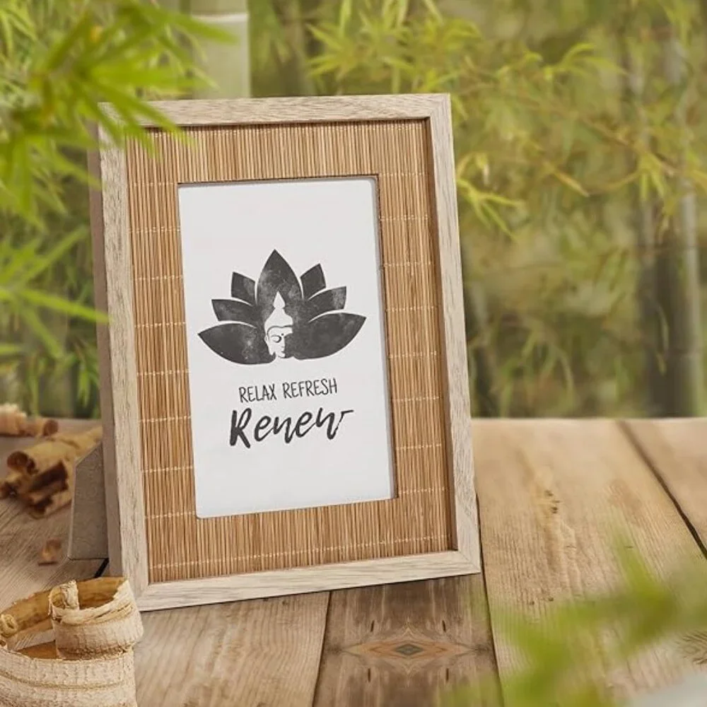 Sonefreiy 4x6 Inch Natural Bamboo Picture Frame/NIB
